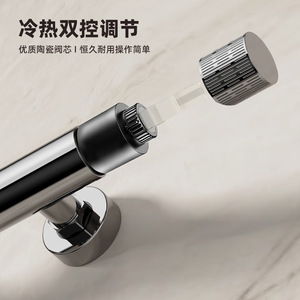 Jboyurn Brass Shower Set With Concealed Faucet And Rainfall Head For Bathroom - Product Image 4