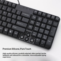 Ensemble clavier et souris filaires Rapoo X120 X120PRO, 104 touches, taille standard, 1000 DPI, USB, Plug and Play, pour ordinateur de bureau, ordinateur portable