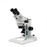 Microscope numérique trinoculaire industriel avec grossissement 7X-45X, mise au point automatique, source de lumière LED pour la réparation de bijoux et de téléphones portables