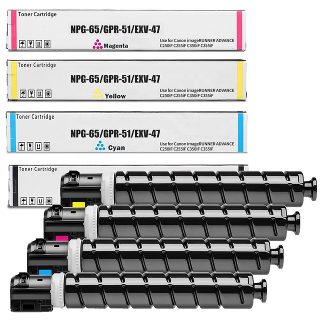 Befon NPG-65 GPR-51 EXV-47 Compatible Toner High Yield Stable Color for Canon ImageRUNNER ADVANCE C250iF C255iF C350iF C355iF