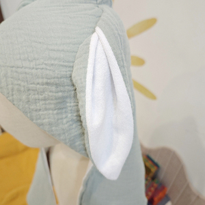 Serviette <span class=keywords><strong>de</strong></span> bain bébé <span class=keywords><strong>gaze</strong></span> <span class=keywords><strong>double</strong></span> couche pur <span class=keywords><strong>coton</strong></span>, cape bébé, serviette à oreilles <span class=keywords><strong>de</strong></span> lapin enveloppée dans des peignoirs à capuche - Product Image 5