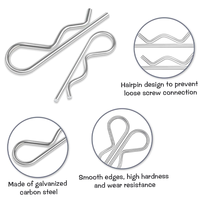 Wholesale M1.6-M3.5 Metal Stainless Steel 304 R-clip Spring Hairpin Retaining Cotter Pins R Clips