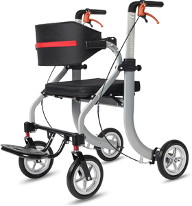 Déambulateur multifonctionnel haut de gamme à 4 <span class=keywords><strong>roues</strong></span>, fauteuil roulant léger pliable et détachable pour personnes âgées - Product Image 4