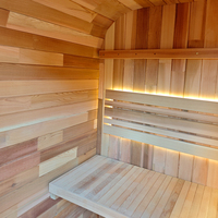 Sauna extérieur carré de qualité commerciale pour 2 personnes, salle de sauna à vapeur avec chauffage de 6000 W
