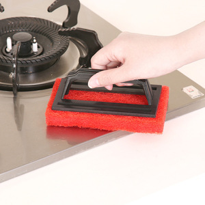 Sponge bathroom scrubber with handle, pot and pan scrubber, stove scrubber, sink cleaning <b>brush</b>, crevices <b>brush</b>, pool scrubber, - Product Image 3