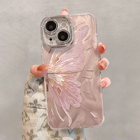 Coque de téléphone en maille à pois motif éléphant bébé avec cordon pour iPhone 15 Pro Max, modèles haut de gamme 16 et 13