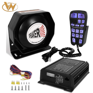 ไซเรนแอมพลิฟายเออร์ติดรถยนต์ 200W ระบบเสียง PA หลายเสียง ลำโพงไซเรนแบบบาง สำหรับรถลากจูง รถยนต์ รถกระบะ UTV ATV POV RV - Product Image 1