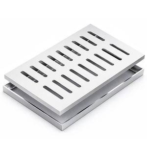 Grille de drainage carrée en acier inoxydable 304 pour système de drainage des eaux pluviales et des fossés <span class=keywords><strong>d</strong></span>'égout, fourniture <span class=keywords><strong>d</strong></span>'usine OEM - Product Image 1