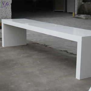 <strong>Custom</strong> High Quality <strong>Solid</strong> <strong>Surface</strong> Benches for Dining U-shaped Dining Counter <strong>Table</strong> for Coffee Shop - Product Image 5