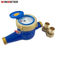 WINMETER Compteur d'eau froide et chaude multi-jets en laiton, fonte, plastique, nylon, acier inoxydable, classe B DN15-DN50 R80 100 160 200 IP68