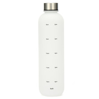 Tritan Transparent givré Sport bouteille d'eau Gym Fitness Sports de plein air cruche bouteille d'eau potable avec marqueur de temps