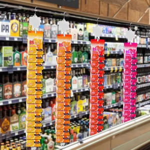 Tira colgante de plástico con clip para exhibir supermercados con 12 ganchos para venta al por menor - Product Image 3