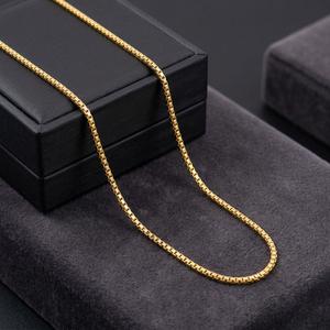 Collares de Cadena Chapados en Oro de 14K, 18K, 24K al por Mayor, Estilo Caja, Diseño Moderno, Cadenas de Moda, Collares de Cadena de Latón Dorado - Product Image 6