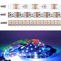 Bande LED intelligente WS2815 DC12V RGB adressable individuellement, double signal, fonction de reprise après coupure, SMD5050 flexible