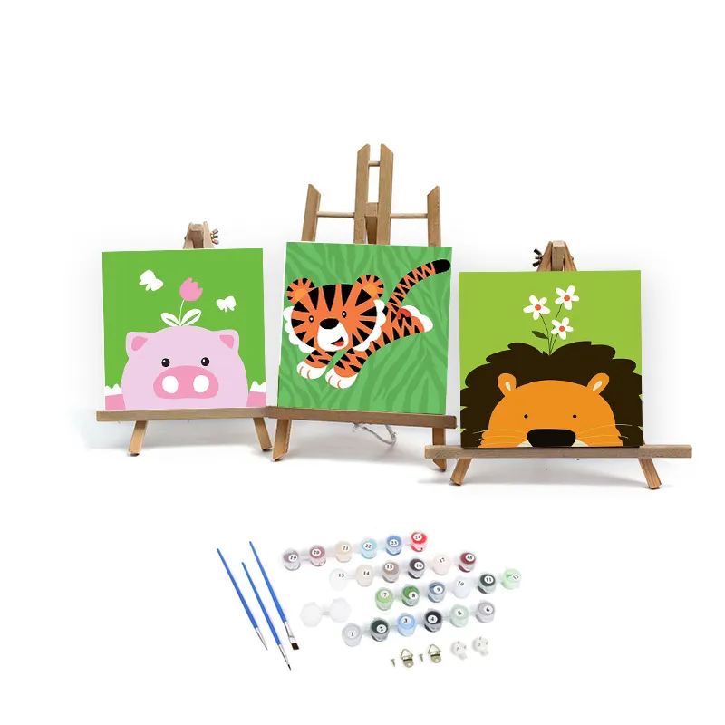 Fai da te dipingi con i numeri kit set per adulti e bambini linee colorate dipingi per numero bambini principianti che dipingono con i numeri per i bambini