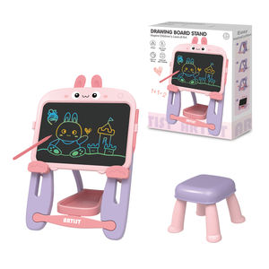Table de <span class=keywords><strong>dessin</strong></span> et d'écriture éducative pour enfants avec chaise, motifs lapin, <span class=keywords><strong>chat</strong></span>, dinosaure – Jouet artistique pour l'école - Product Image 1
