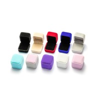 Grote eenvoudige fluwelen ringverpakking doos sieraden organizer Valentijnsdag cadeau etui display houder opbergdoos
