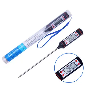 Instant Read Digital Meat Thermometer For Food Bread Baking Water And Liquid Waterproof And Long Probe Bbq Kitchen Thermometer