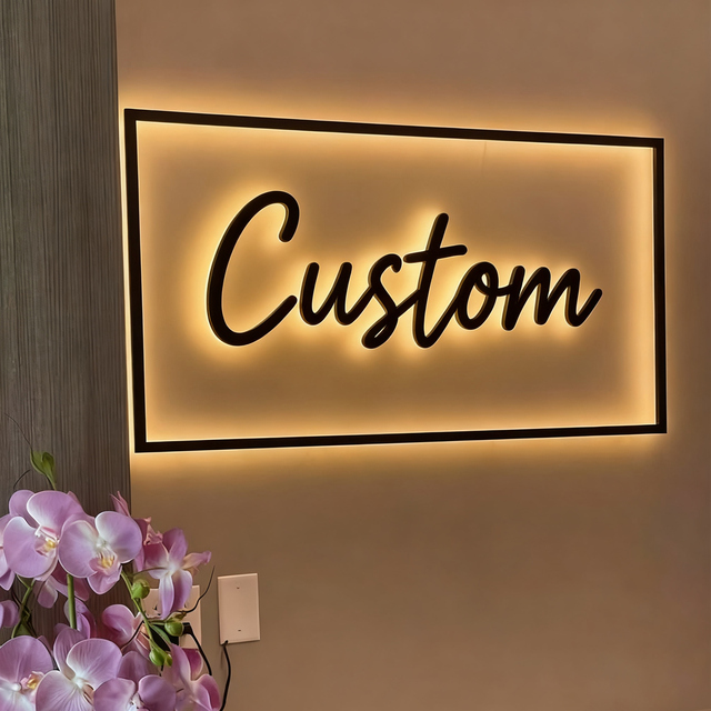 Illuminated Custom Shop Signboard Design Customize Backlit Led Logo Sign 3D  Channel Letter Sign Metal Led Letters Signs