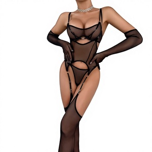 Conjunto de Lencería Sensual y Sexy para Mujer, 5 Piezas, Malla Transparente, Ropa Interior Ética, Ropa de Club para Bailarinas, Llamado de la Noche - Product Image 2