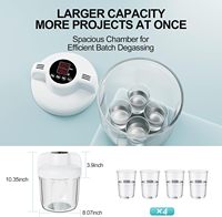 Cámara de Vacío Cilíndrica Mejorada de -97kPa para Eliminar Burbujas de Resina |   Control Táctil Digital, Cámara Transparente Grande, Molde para Resina Epoxi