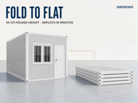 Maison conteneur portable moderne pliable en X pour secours en cas de catastrophe, abri d'urgence, hôtel, bureau à domicile