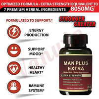 Capsules d'extrait de racine de maca naturelle de haute pureté, complément alimentaire sain pour hommes forts, capsules de maca extra puissantes pour adultes