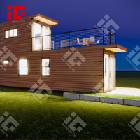 Maison en conteneur à 2 étages avec terrasse de 40 pieds Villa de luxe personnalisée de haute qualité Petite maison modulaire préfabriquée mobile