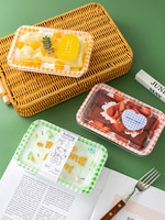 Boîte d'emballage rectangulaire jetable à carreaux pour tiramisu, gâteaux, desserts, sandwichs, pique-niques, déjeuner, fabrication chinoise