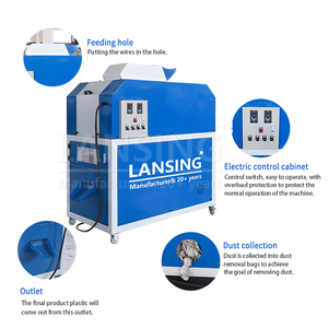 Lansing Chất lượng cao 300A phế liệu kim loại thiết bị tái chế cáp đồng dây tách và granulator máy - Product Image 2