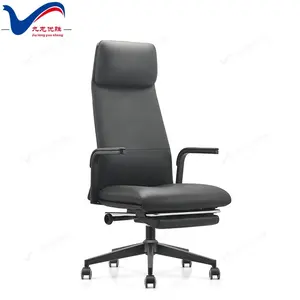 Jiulongyousheng sedia in pelle con poggiapiedi estensibile sedie da ufficio con schienale alto sedia da ufficio nera con poggiatesta