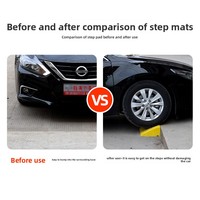 Robuste Gummi-Bordsteinrampe für Einfahrten 11cm Höhe Tragbare Schwellenrampe für Auto, LKW, Rollstuhl und Trolley-Zugang