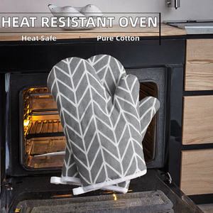 ถุงมือทำครัวผ้าฝ้ายลายจุด ทนความร้อน ใช้กับไมโครเวฟได้ ซักมืออย่างเดียว สำหรับทำเบเกอรี่ ปิ้งย่าง ลดราคาพิเศษ - Product Image 2