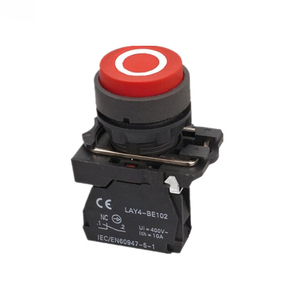 Interruptor de Botón de Plástico a Prueba de Agua Langir, Rojo, Tipo Hongo, 40 mm, 10A, IP50, LAY4-ET42 - Product Image 1