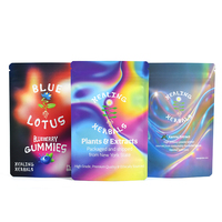 Sachet Doypack Mylar Haute Barrière Anti-Odeur Personnalisé avec Fermeture Zip Refermable pour l'Emballage d'Extraits de Plantes et d'Herbes