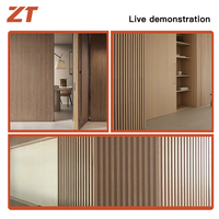 Panneau mural en plastique rainuré moderne personnalisé, insonorisant, imperméable, ignifuge, panneau mural en PVC stratifié creux
