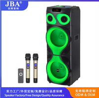 Enceinte DJ de fête en bois 2x12 pouces, modèle exclusif, système de sonorisation basse 1000W, enceinte rechargeable 200W avec TWS