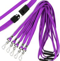 Cordón de seguridad premium de poliéster con gancho en J y correas planas para el cuello, para tarjetas de identificación, soporte para tarjetas de presentación, venta al por mayor.