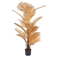 Pengiriman Gratis High-End Ornamen Besar Bonsai Luar Ruangan Plastik Tanggal Buatan Kelapa Emas Daun Pohon Palem