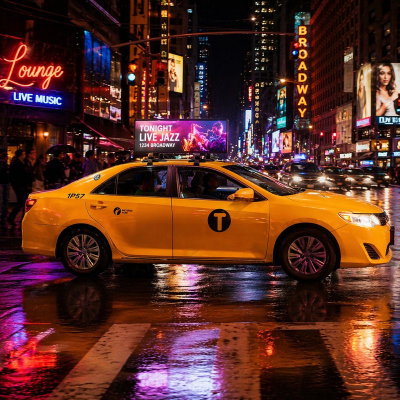 P5 Outdoor Full Color Taxi Top