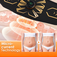 Ceinture de massage abdominale électrique sans fil en cuir PU pour entraînement musculaire, tonification abdominale, micro-courant, 10 zones, 10 niveaux