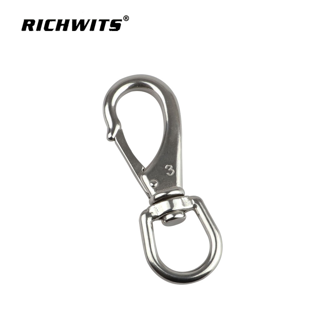 Set Di 2 Moschettoni Girevoli a 360° Con Girella