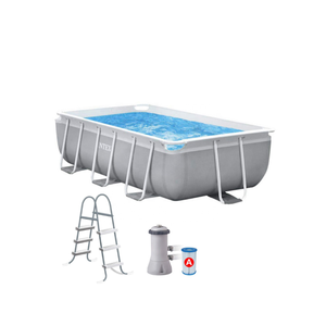 INTEX 26792 <strong>Rectangular</strong> Steel Frame Swimming <strong>Pool</strong> Set Backyard Garden <strong>Pool</strong> Outdoor Above <strong>Ground</strong> Metal Frame Swimming <strong>Pool</strong> - Product Image 2