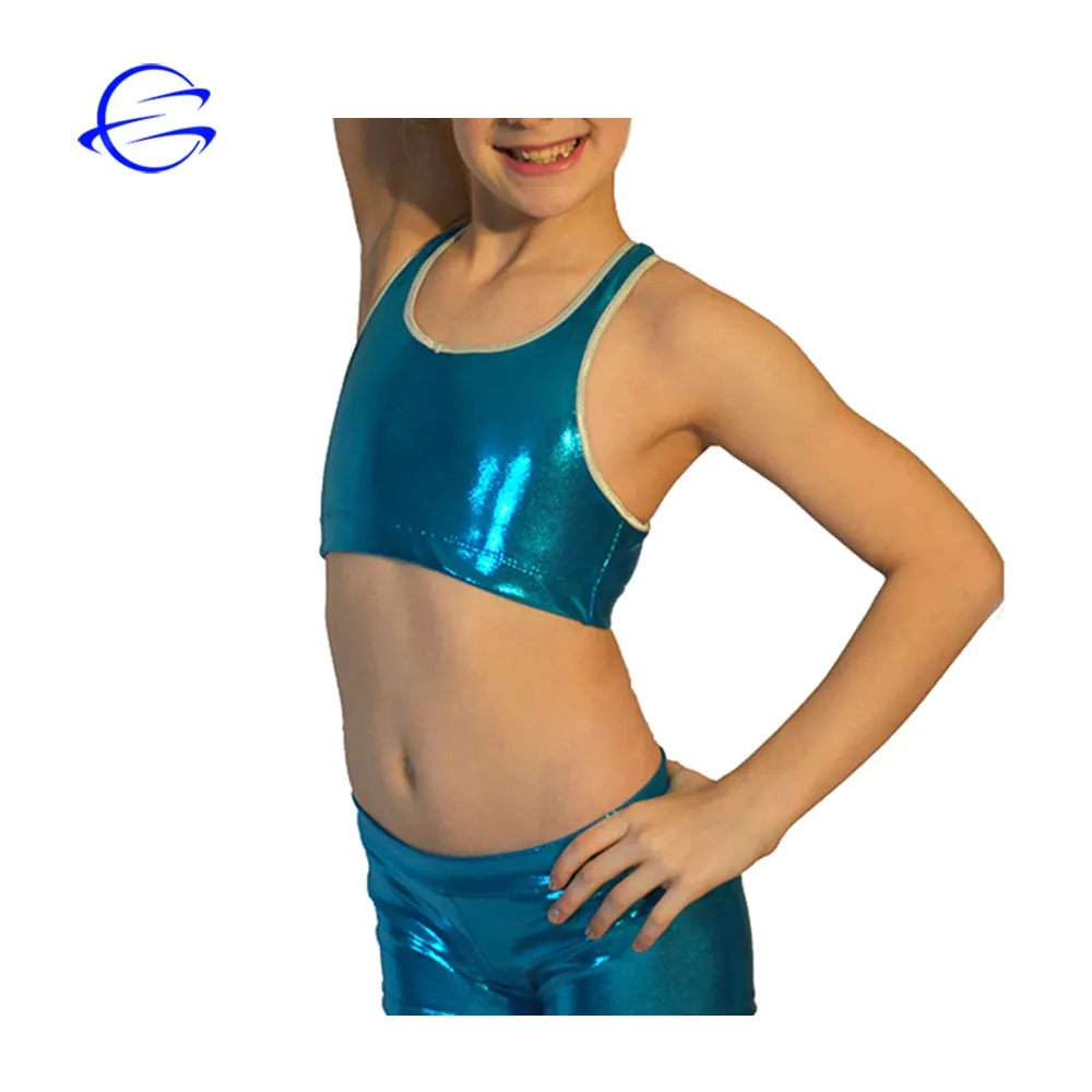 Papaval Girls Foil Metallic Dance Fitness Sports Gym Hot Pants Shorts Size 2-14 Years 