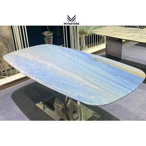 Hiện đại màu xanh tĩnh mạch quartzit slab đánh bóng chải cho biệt thự Countertop bàn ăn bảng tường sàn hội trường bảng Top không thấm nước - Product Image 1