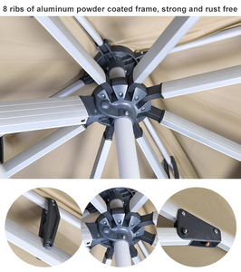 Sombrilla para exteriores de alta calidad, techo de tela de 10 pies cuadrados, 3*<span class=keywords><strong>3m</strong></span>, sombrilla de <span class=keywords><strong>Patio</strong></span> en voladizo compensada, luz led - Product Image 3