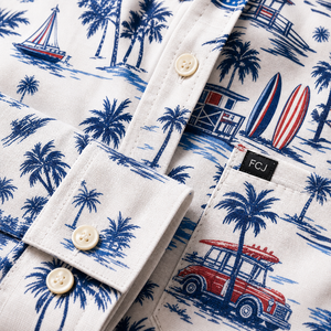 Camicia Americana da Uomo con Etichetta Privata, Traspirante, Antipiega, Stampa Nautica, Bottoni Frontali, Produzione su Misura - Product Image 6