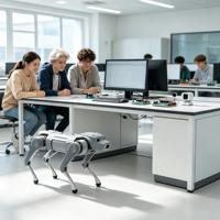 Robot chien industriel programmable à 4 pattes, bionique, à couple élevé, IP54/IP65, OEM