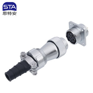 IP67 su geçirmez konnektör 2 3 4 5 6 7 8 9 10 12 14 15 çekirdek WF20 kavisli su geçirmez havacılık TV fiş kare flanş Z soket - Product Image 3