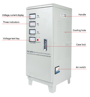 Régulateur de tension automatique triphasé TNS-90KVA SVC AC/DC en cuivre, sortie 380V, fréquence 50/60Hz